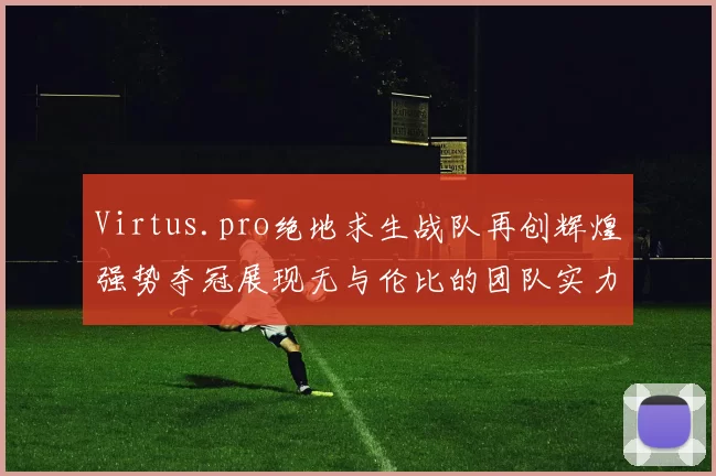 Virtus.pro绝地求生战队再创辉煌强势夺冠展现无与伦比的团队实力